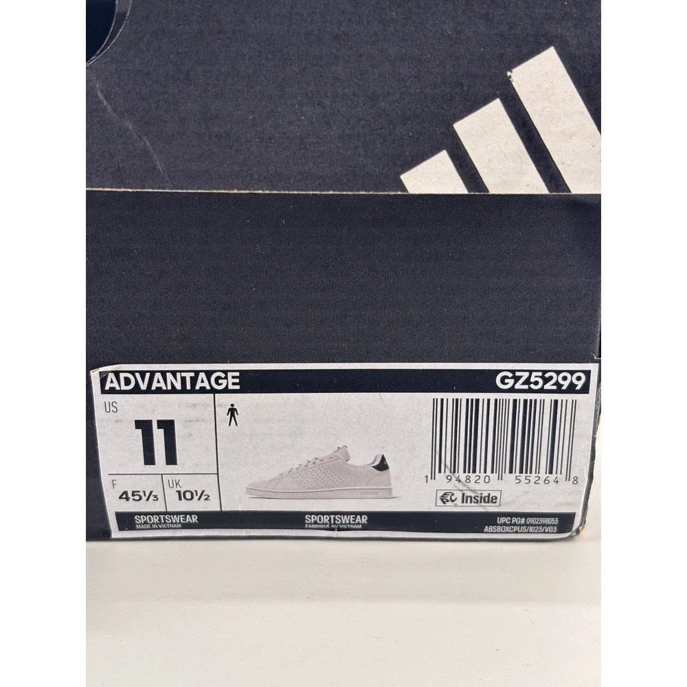 Adidas Advantage Sneakers Mens 11 White Navy GZ5299 Low Top Tennis New In Box